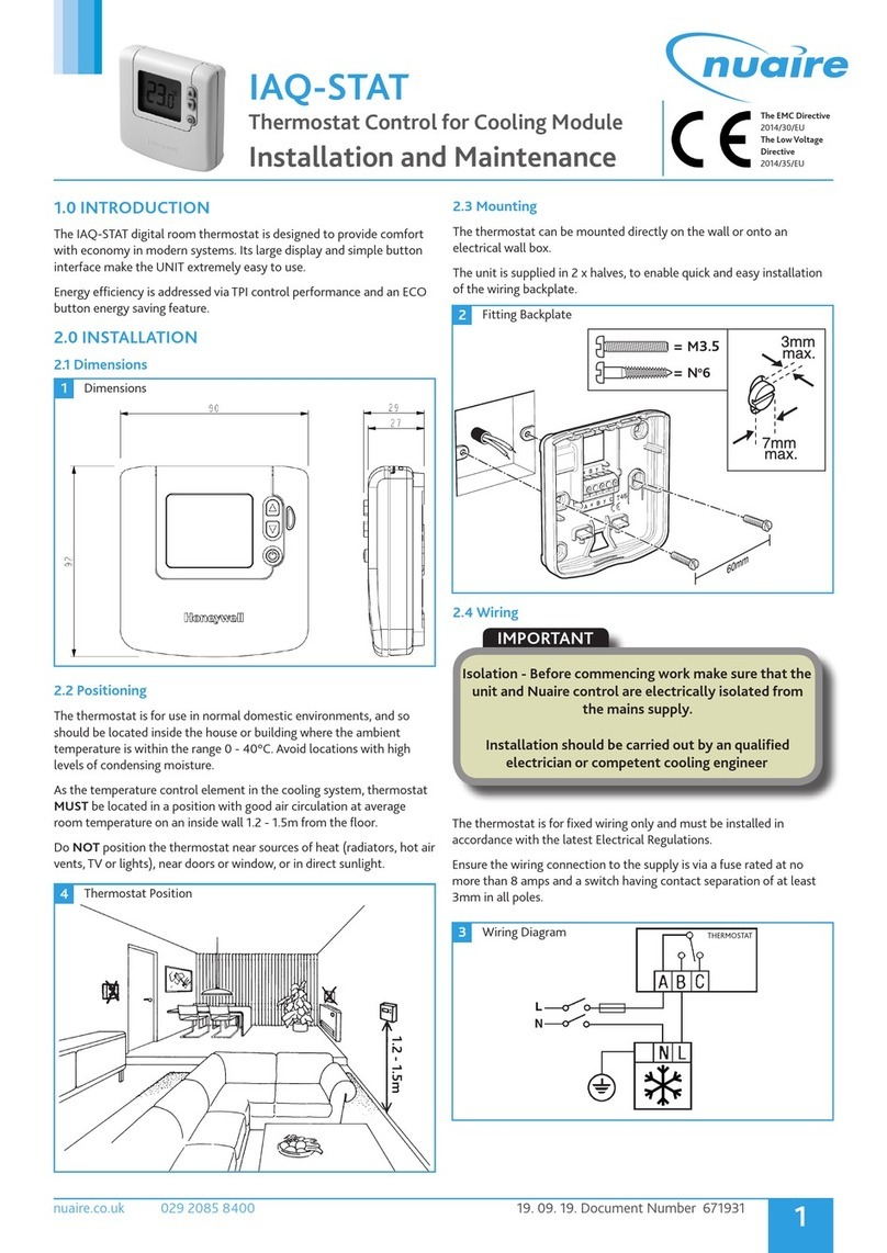 NuAire IAQ-STAT Installation and Maintenance