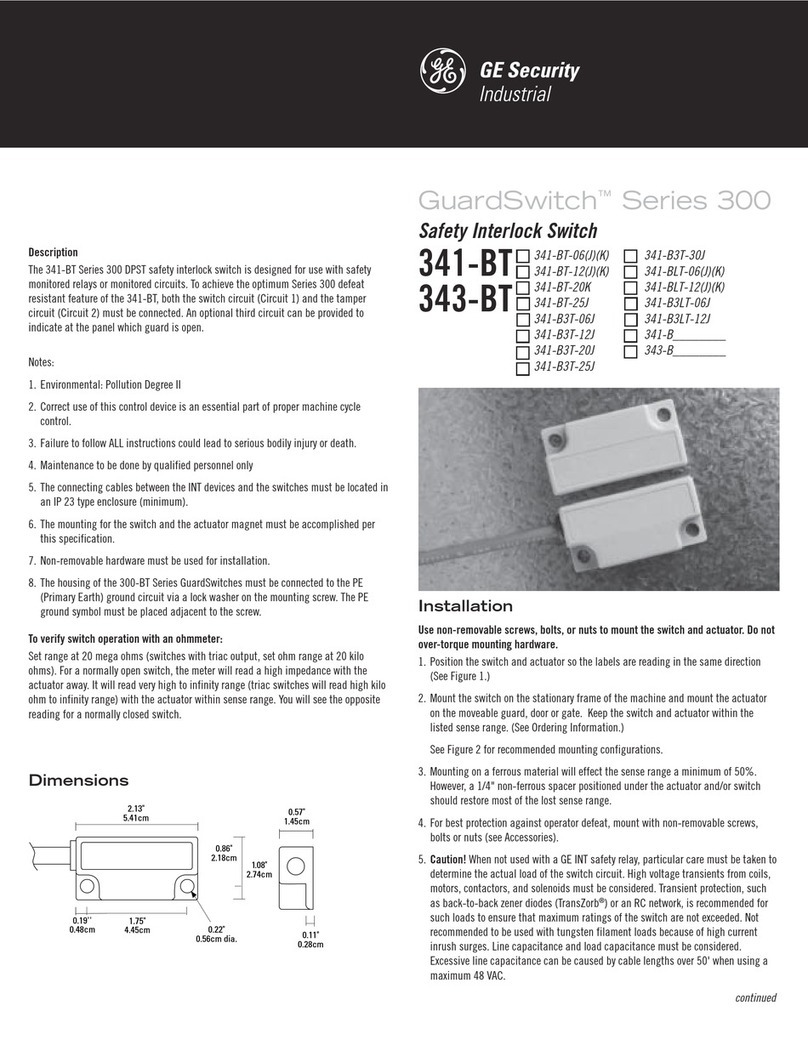 GE GuardSwitch 300 Series User manual GE GuardSwitch 300 Series User manual