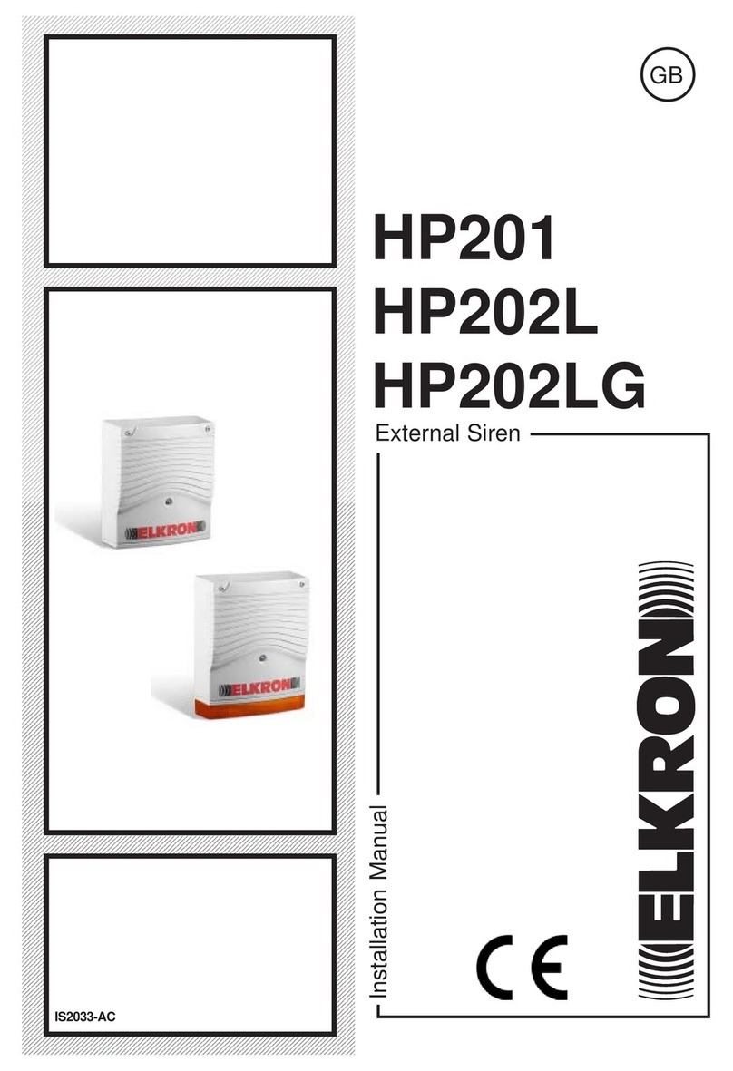 Elkron HP201 User manual Elkron HP201 User manual