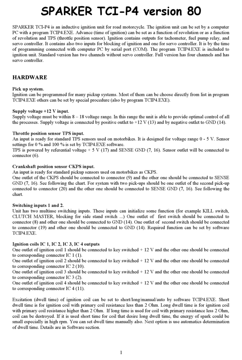 Sparker TCI-P4 version 80 User manual
