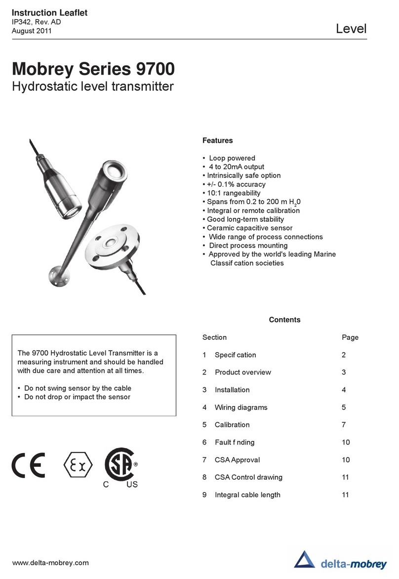 Mobrey 9700 Series Instruction leaflet