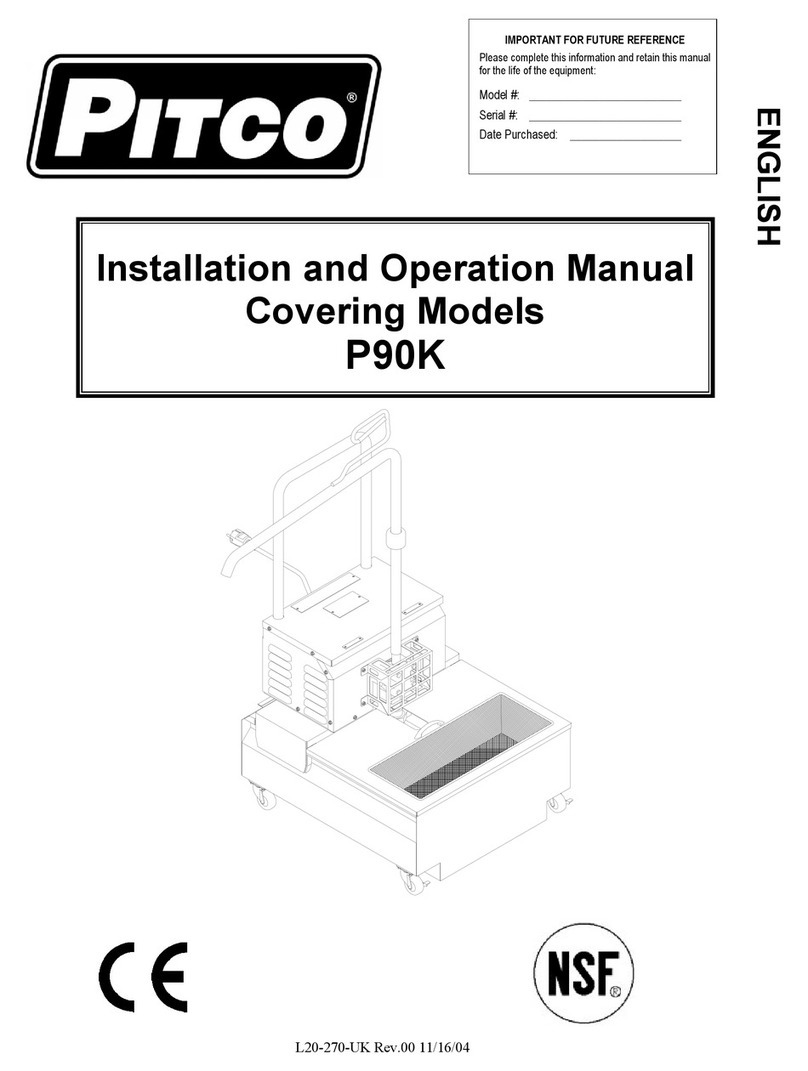Pitco P90K User manual