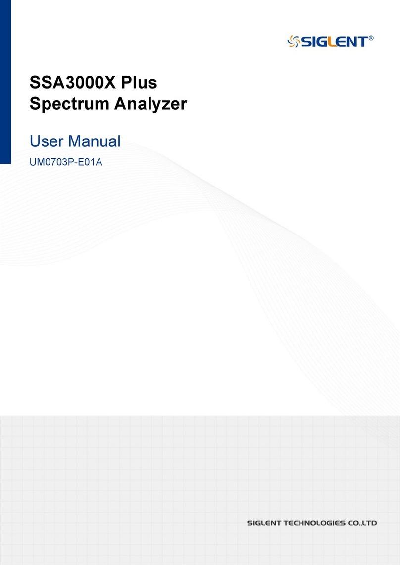 SIGLENT TECHNOLOGIES SSA3000X Plus User manual