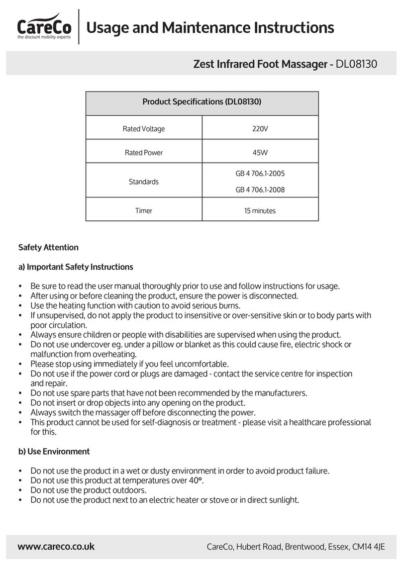 CareCo DL08130 Usage and maintenance instructions