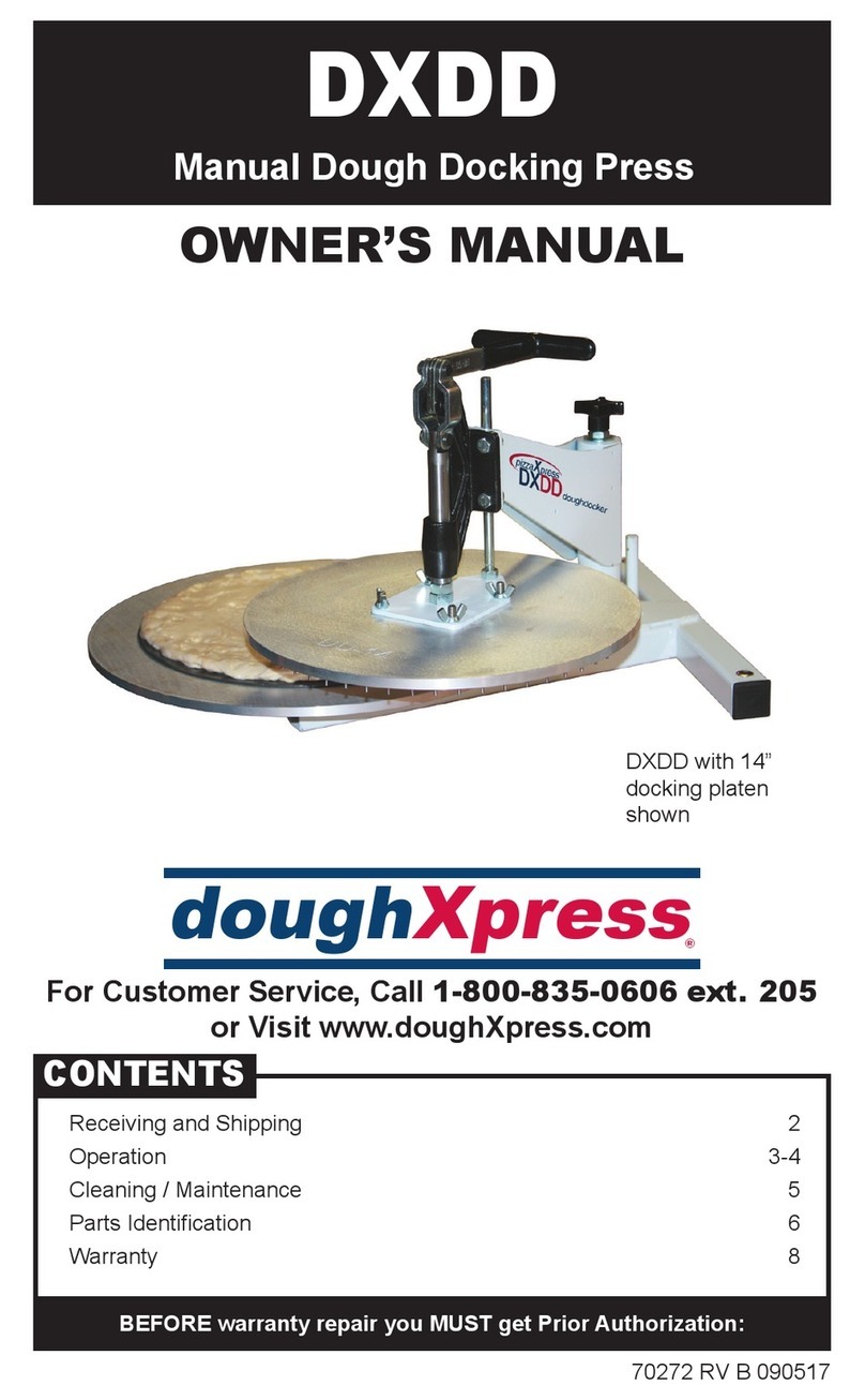 Hix doughXpress DXDD owner's manual