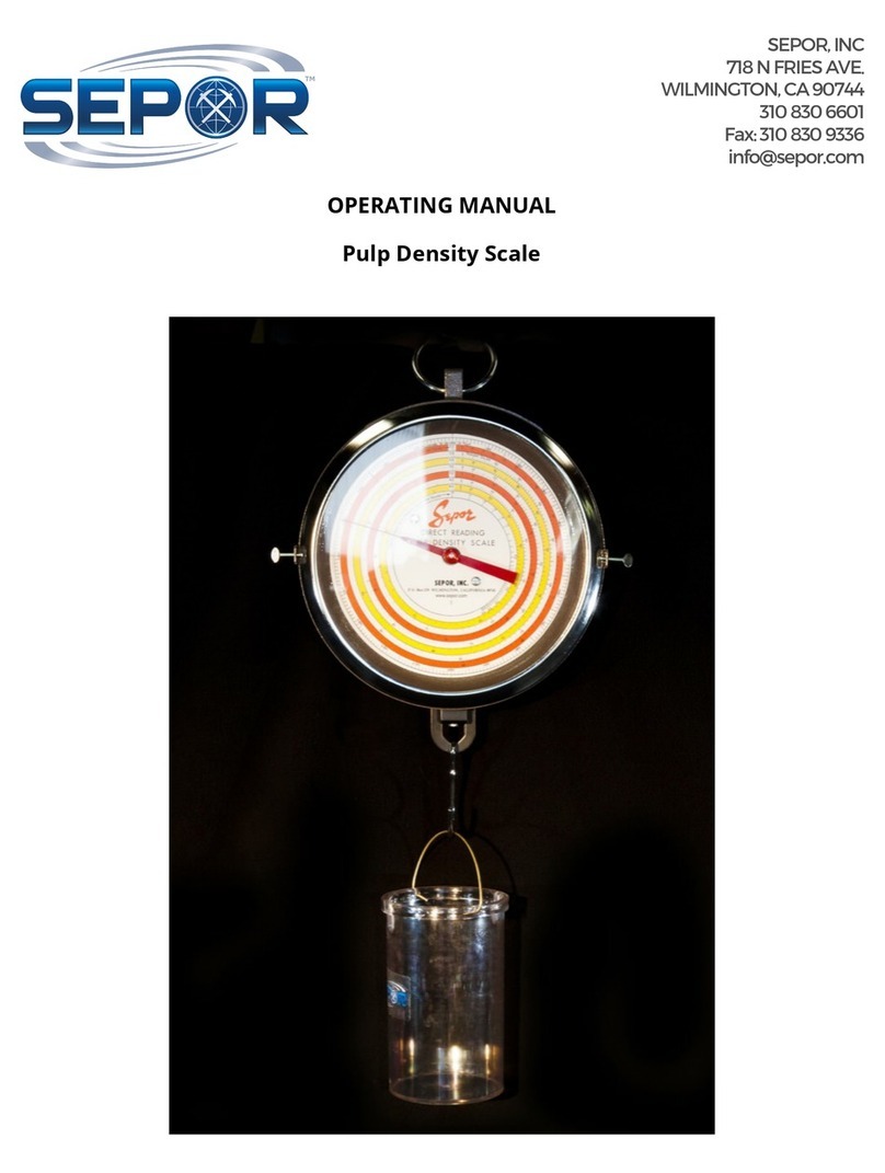 Sepor Pulp Density Scale operating manual
