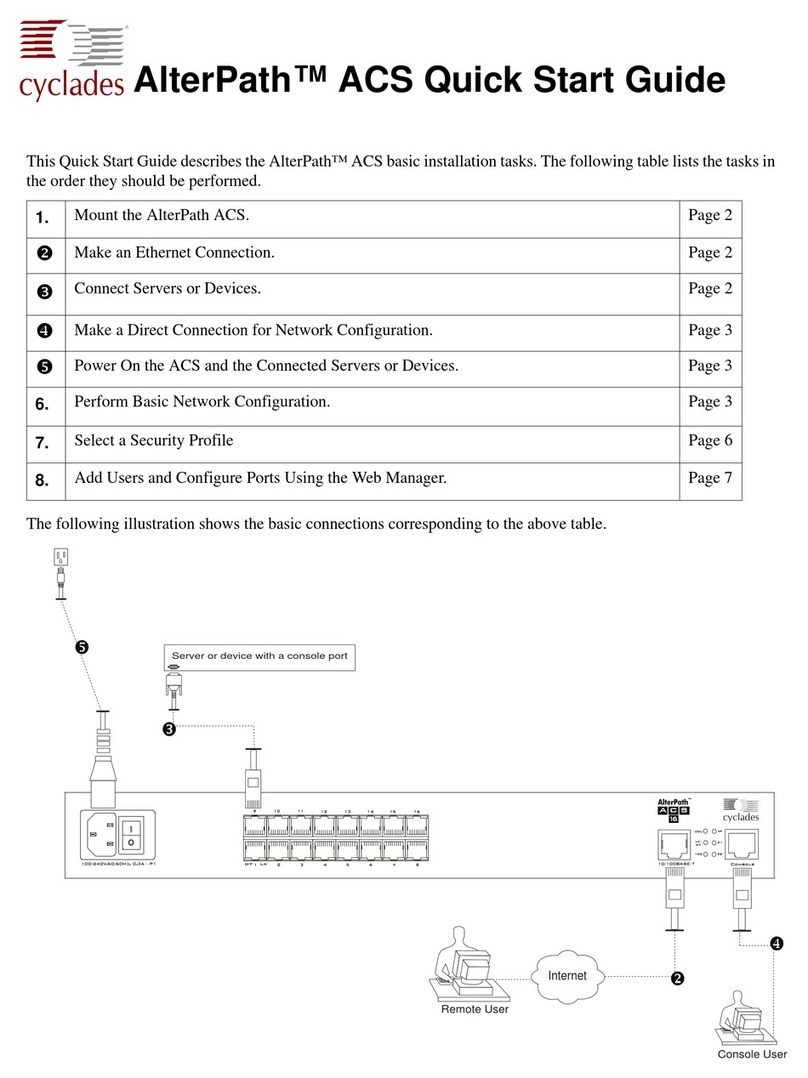 Cyclades AlterPath ACS Series User manual