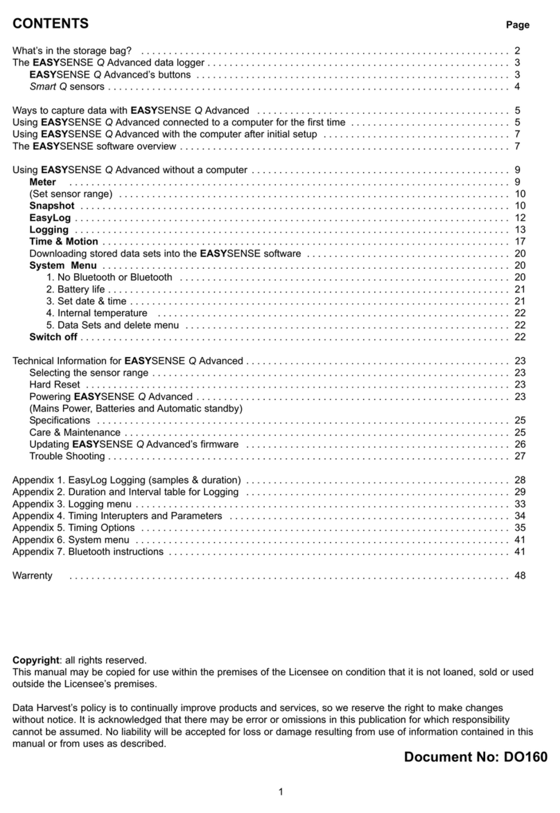 Data Harvest EASYSENSE Q Advanced manual