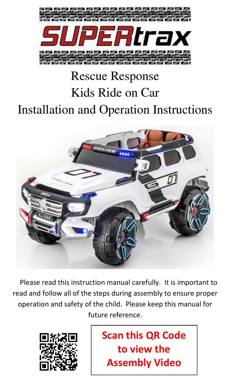 Supertrax Rescue Response Kids Ride on Car Installation and operation instructions