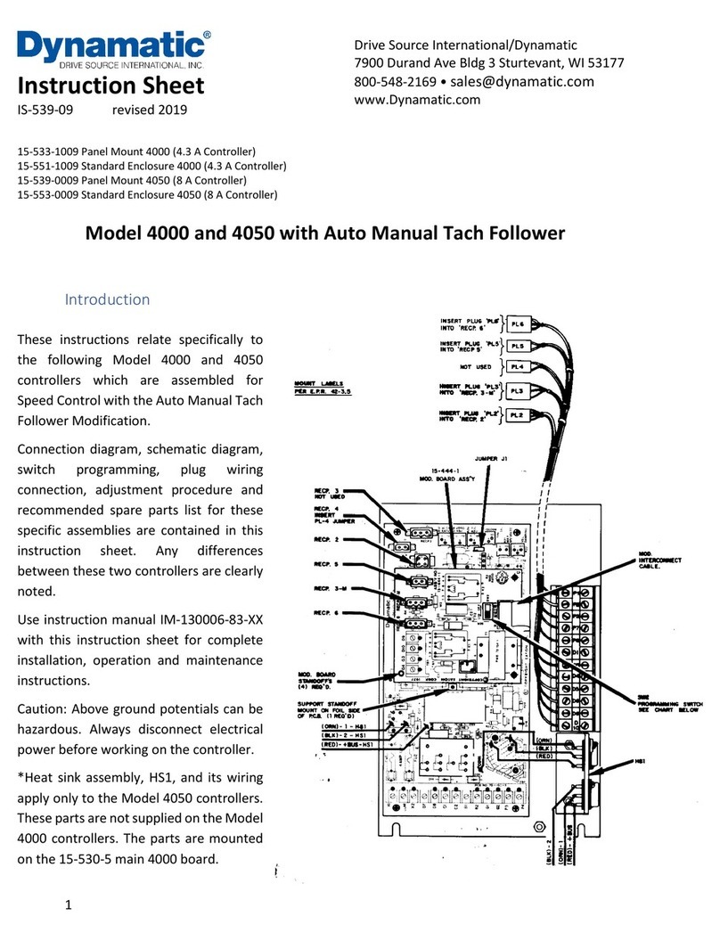 Dynamatic 4050 instruction sheet