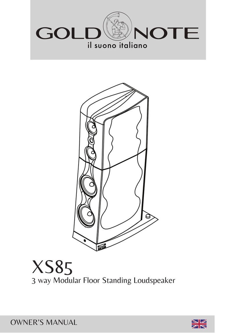 Gold Note XS85 owner's manual