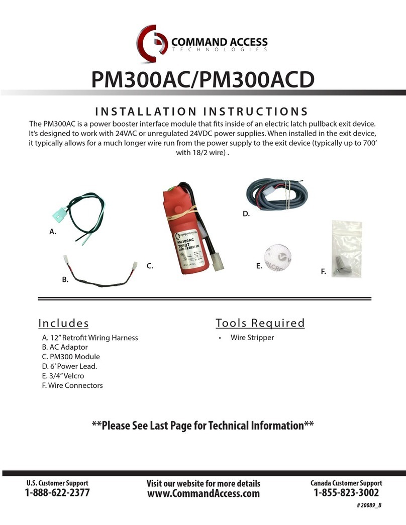 Command access PM300ACD installation instructions