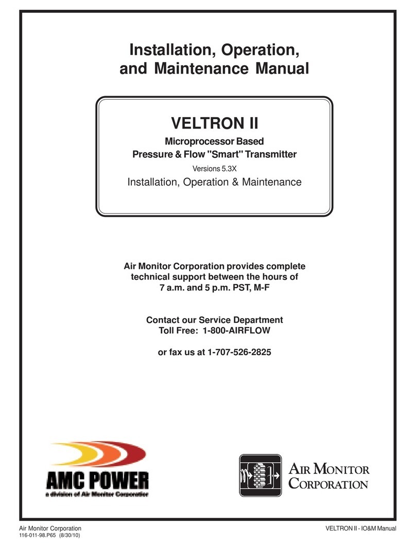 Air Monitor VELTRON II Installation, operation and maintenance manual