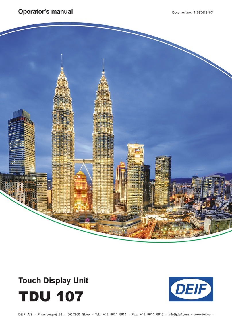 Deif TDU 107 User manual