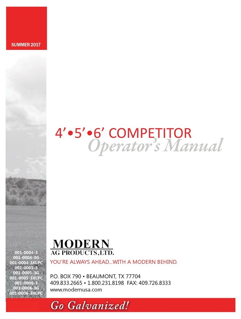 MODERN AG PRODUCTS Competitor 4' Operator's manual MODERN AG PRODUCTS Competitor 4' Operator's manual