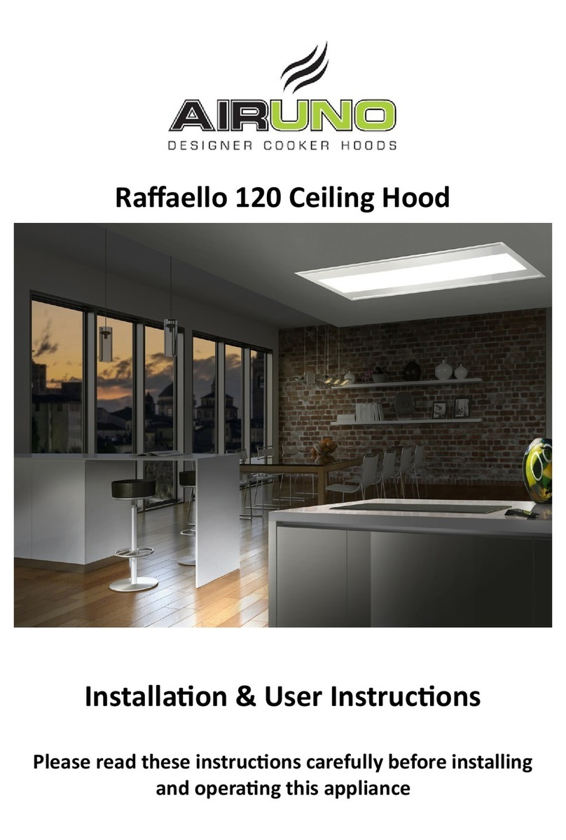 Airuno Raffaello 120 Installation & user's instructions
