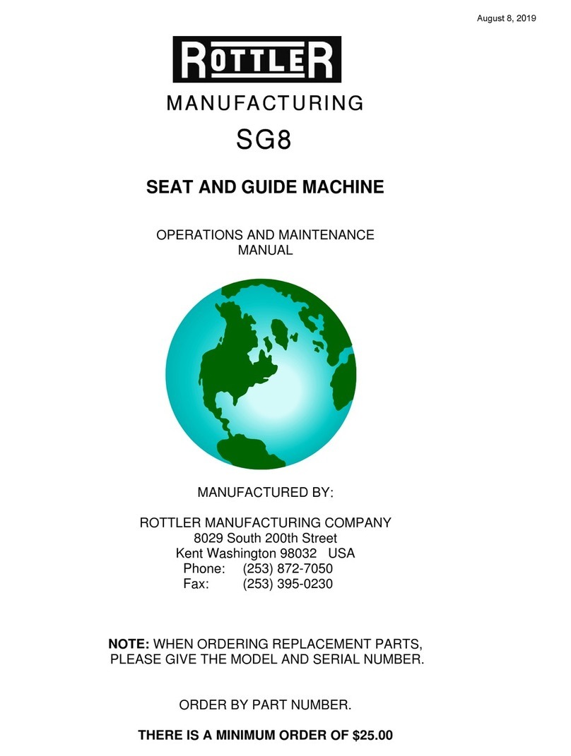 Rottler SG8 Operation and maintenance manual Rottler SG8 Operation and maintenance manual