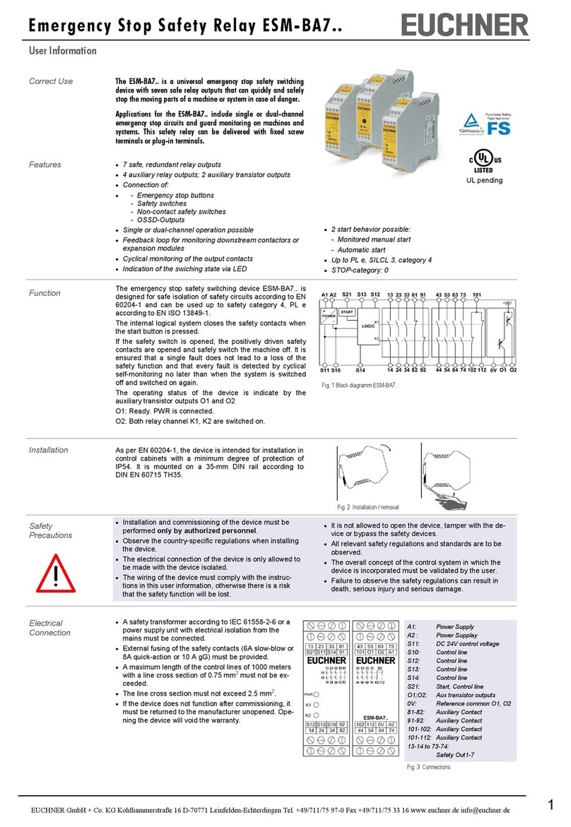 EUCHNER ESM-BA7 Series User information