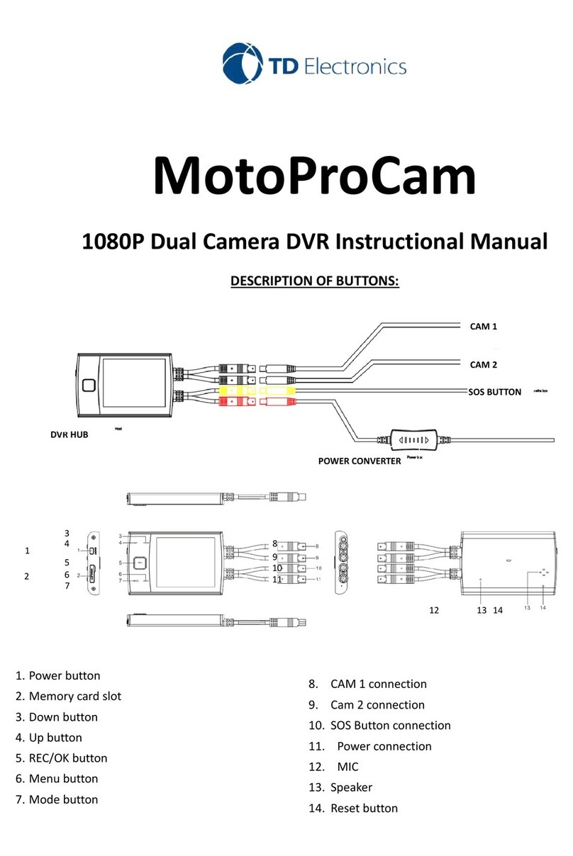 TD Electronics MotoProCam Operating and maintenance manual