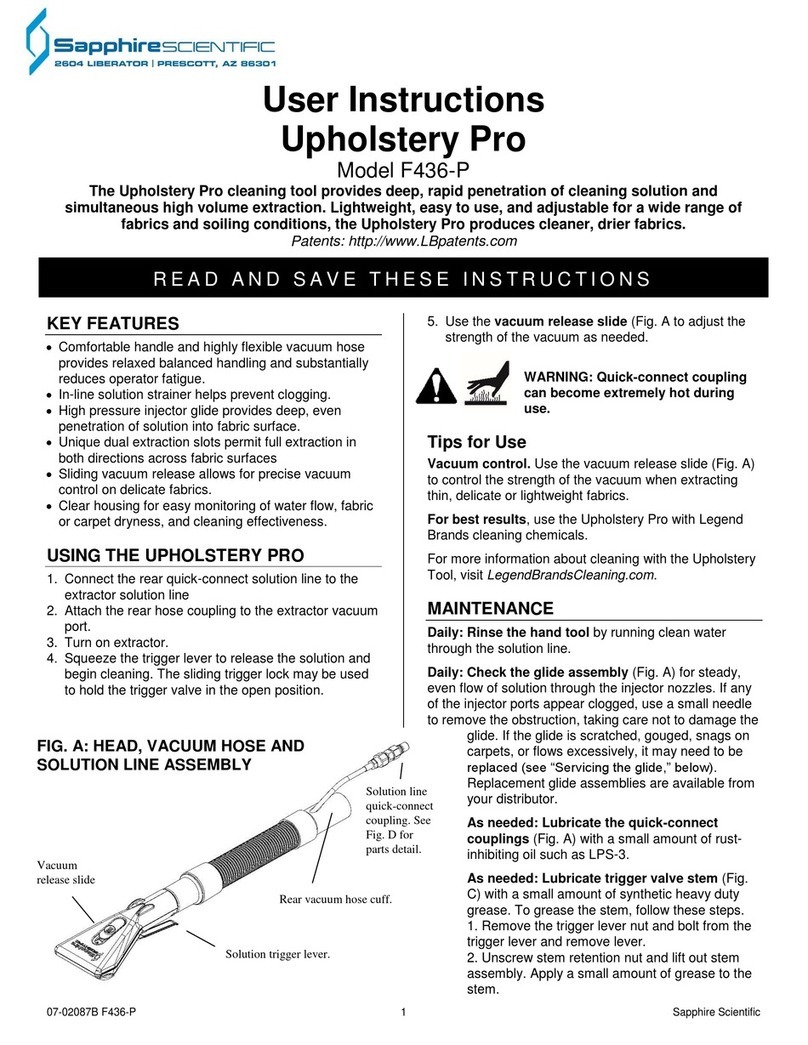 Sapphire Audio Upholstery Pro F436-P User instructions