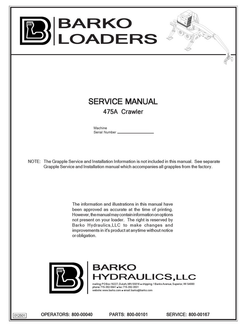 BARKO LOADERS Crawler 475A Service manual