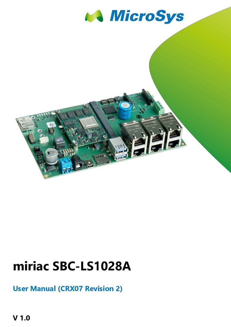 MicroSys Electronics miriac SBC-LS1028A User manual
