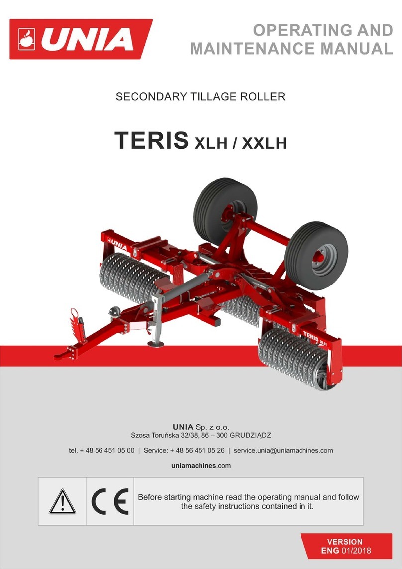 UNIA TERIS XL H Series Operating and maintenance manual