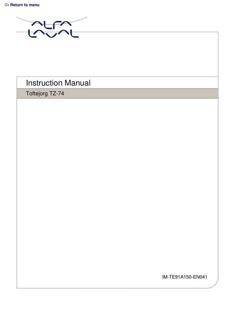 Alfalaval Toftejorg TZ-74 instruction manual