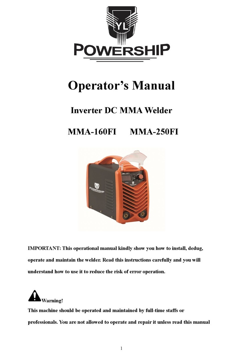 Youly Electric YL Powership MMA-250FI Operator's manual