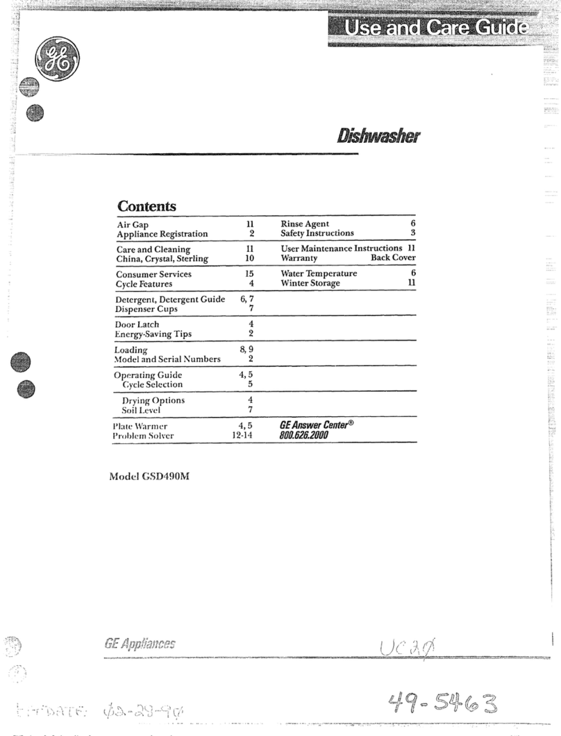 GE GSD490M User manual