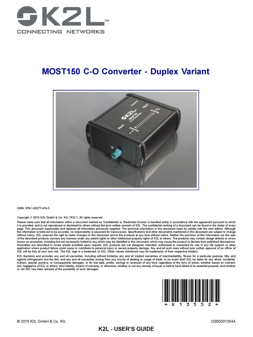 K2L MOST150 User manual