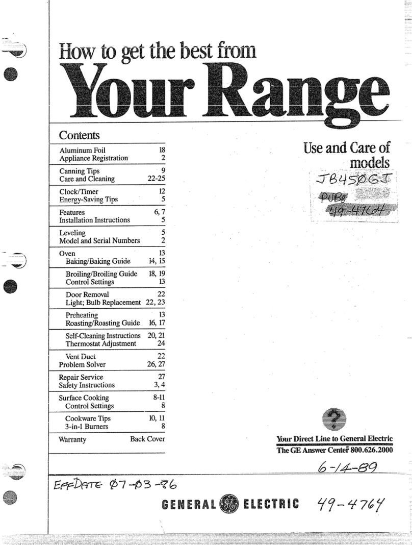 GE JB450G Series Installation instructions