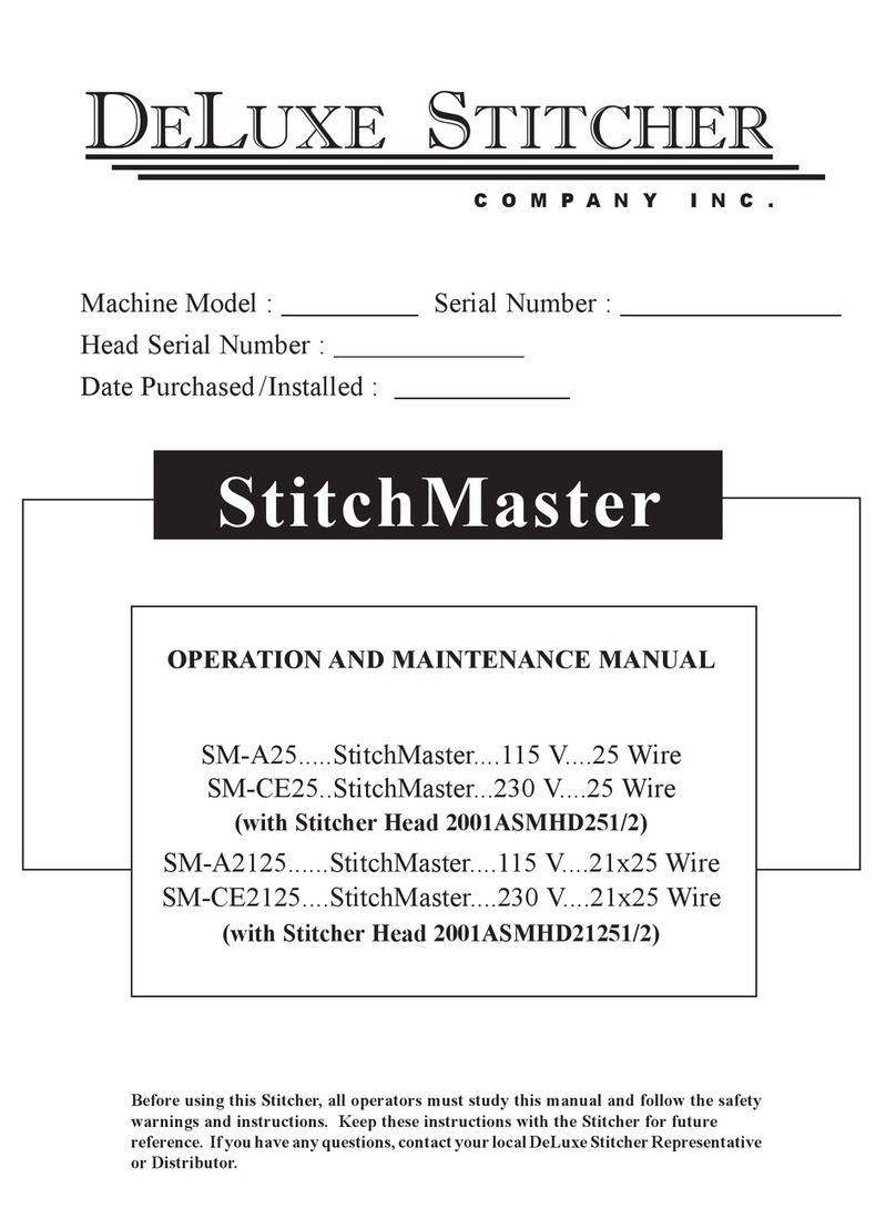 DeLuxe Stitcher StitchMaster SM-A25 Installation guide