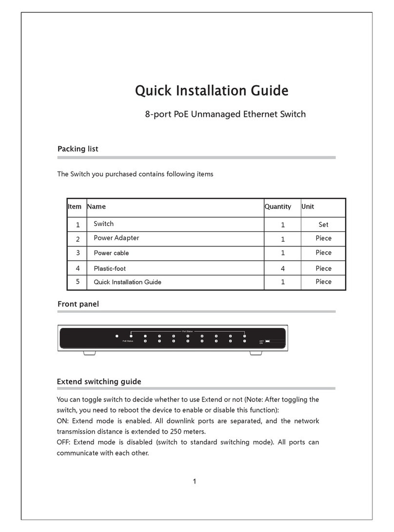 uniview technologies NSW081P User manual