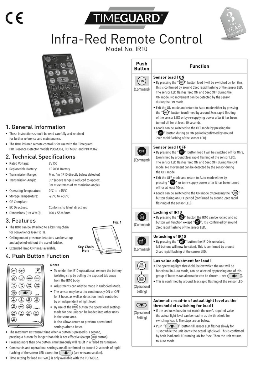 Timeguard IR10 user manual