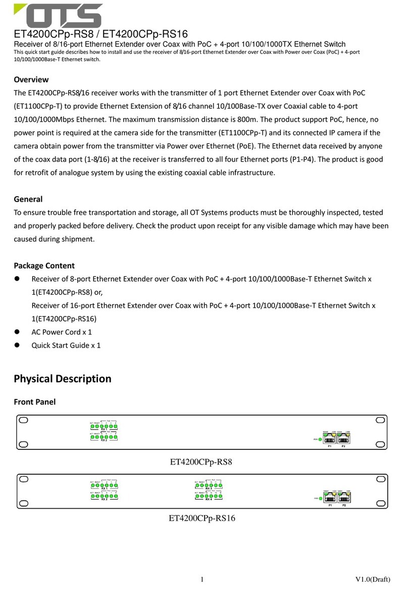 OTS ET4200CPp-RS8 User manual