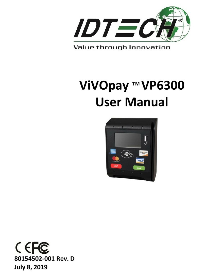IDTECH ViVOpay VP6300 user manual
