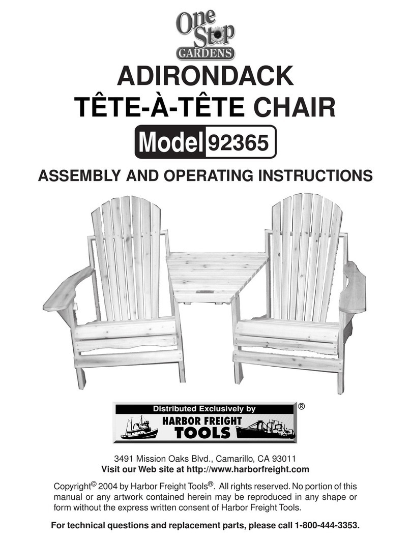 One Stop Gardens ADIRONDACK Assembly and operating instructions One Stop Gardens ADIRONDACK Assembly and operating instructions