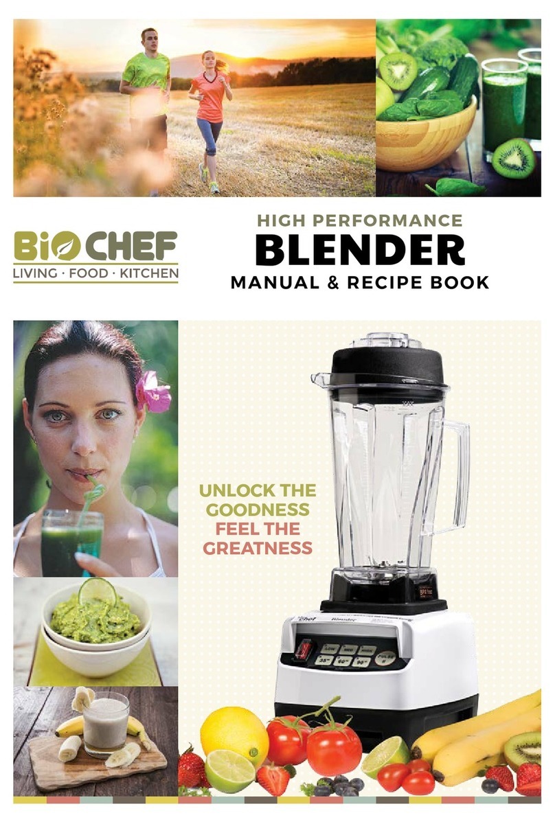 Vitality 4 Life BiOCHEF BLENDER Manual and recipe book