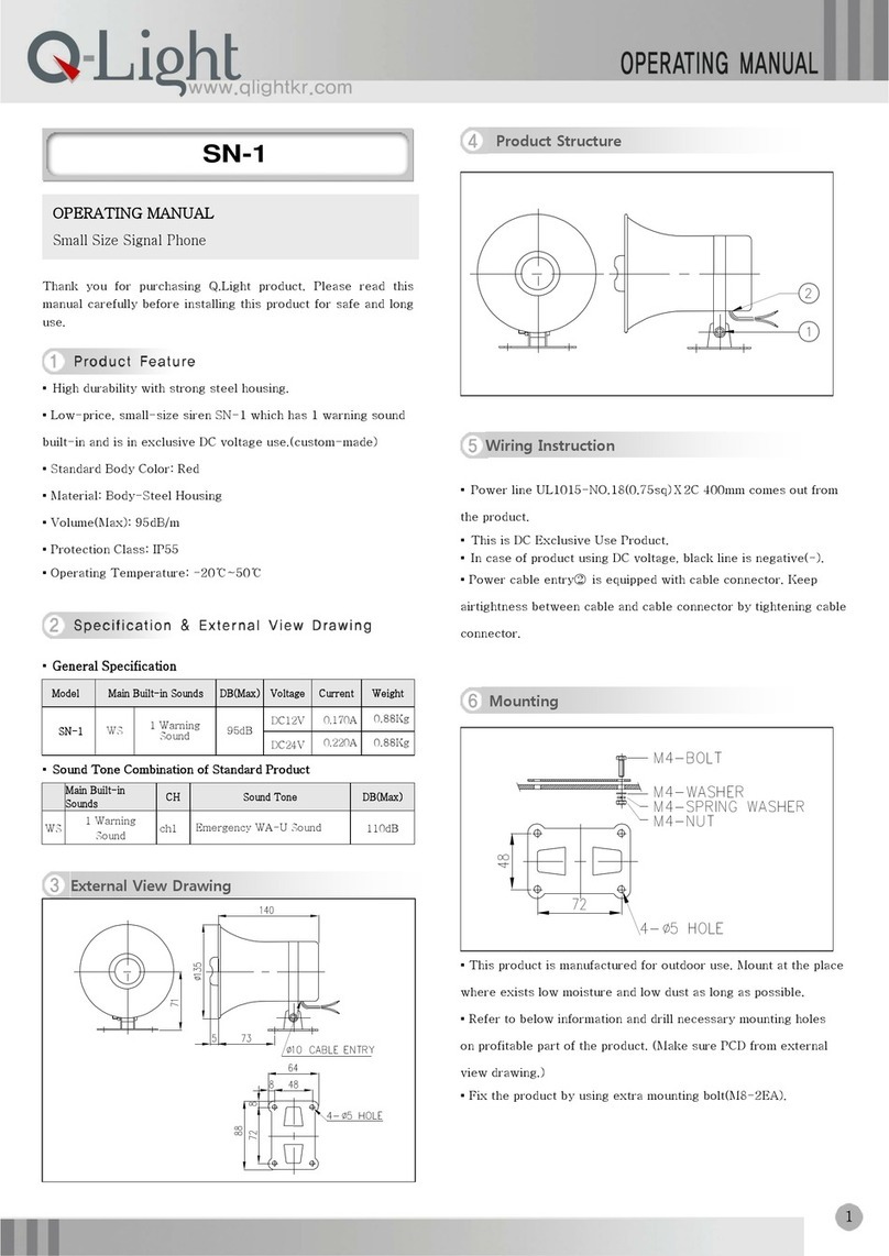 Qlight SN-1 Operating manuals Qlight SN-1 Operating manuals