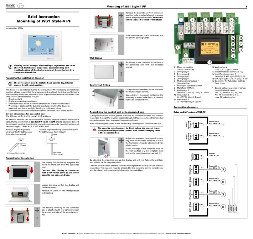 elsner elektronik WS1 Style-4 PF Reference guide