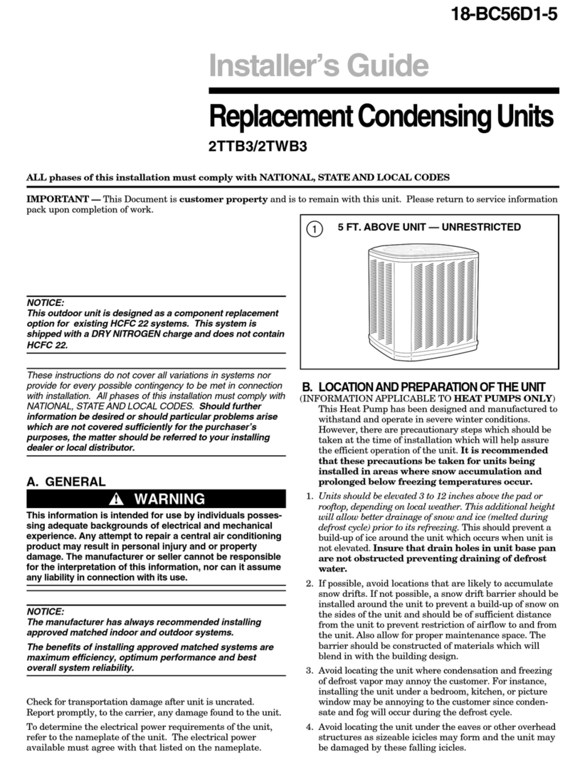 Trane 2TTB3 Series Installer's guide