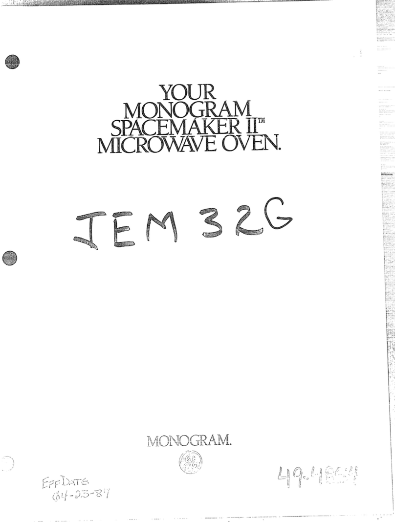 GE Monogram Spacemaker II JEM32G User manual GE Monogram Spacemaker II JEM32G User manual