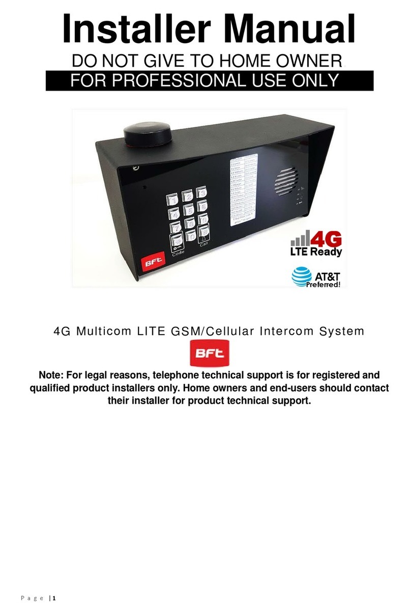 BFT PRIME6-PROX-IMPK-PE-4GA User guide