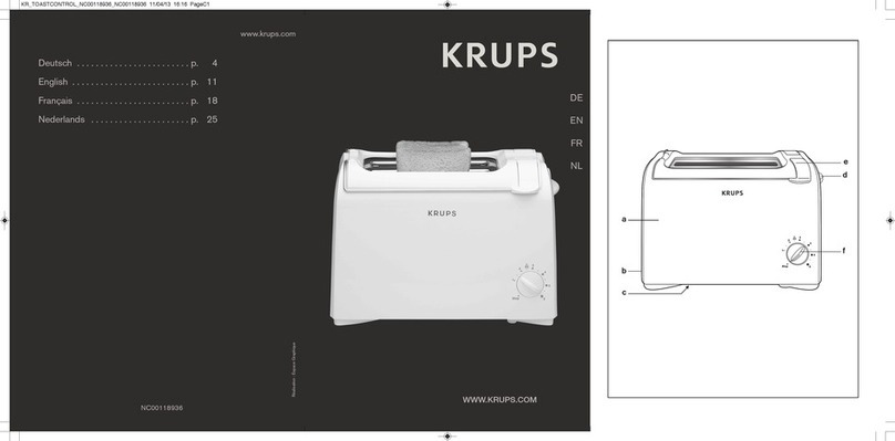 Krups TOASTCONTROL F1517010 User manual Krups TOASTCONTROL F1517010 User manual