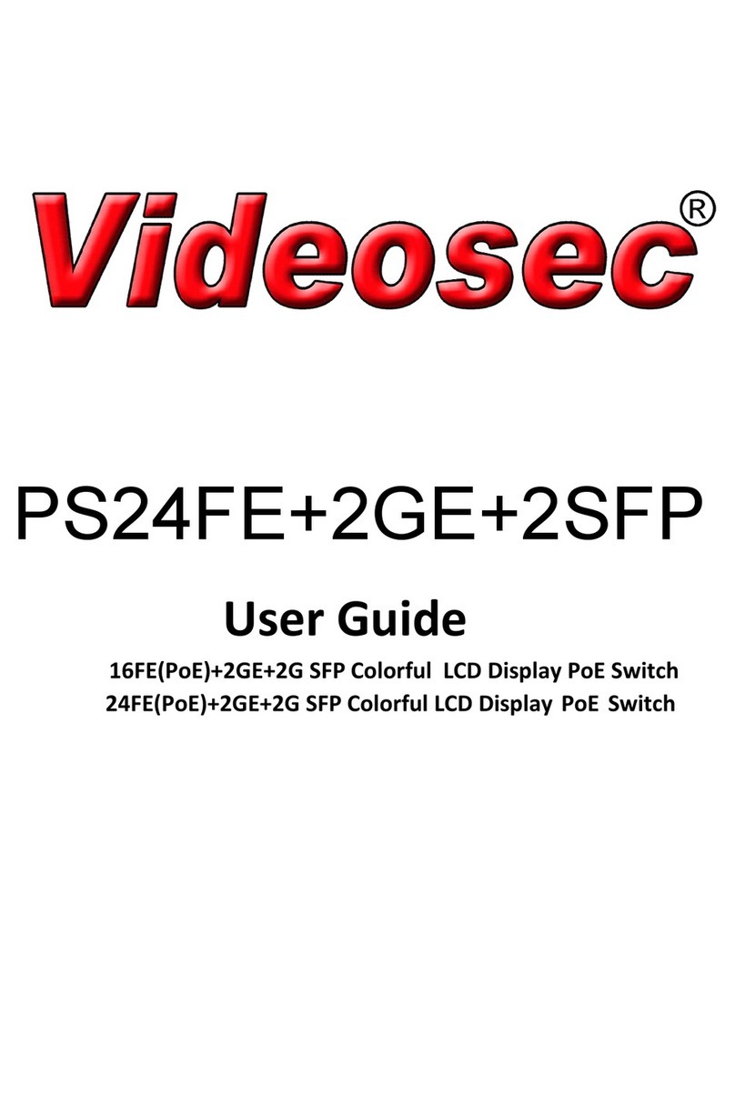 Videosec 24FE(PoE)+2GE+2G SFP user guide