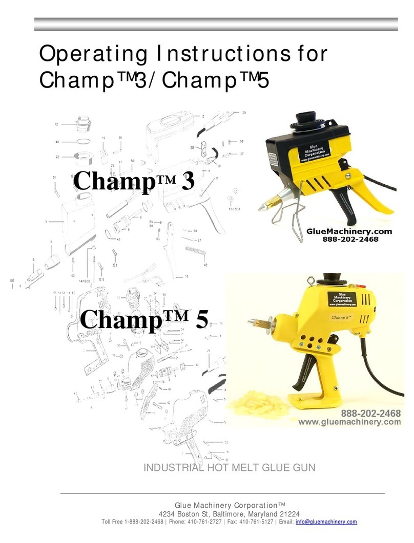 Glue Machinery Champ 3 operating instructions