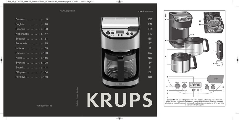 Krups PRECISION KM506510 User manual Krups PRECISION KM506510 User manual