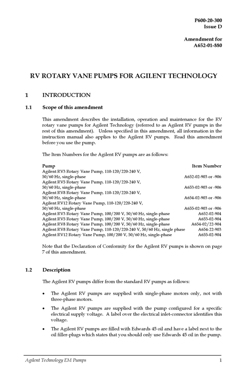 Agilent Technologies RV Series instructions