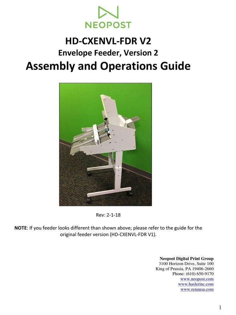 Neopost HD-CXENVL-FDR V2 Assembly and operation guide